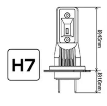 PIAA H7 LED ombygningskit m/ integr. CAN-bus motstand, 6000K, 12V 