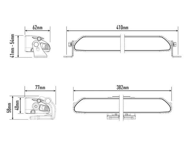 LAZER Linear-12 Elite Combo Led fjernlys 382 mm 