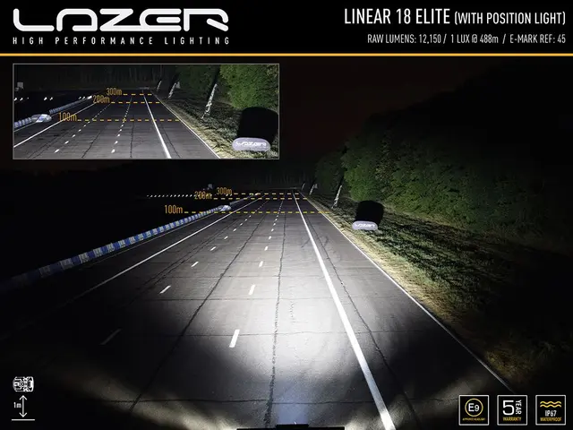 LAZER LED-bar Elite 532mm,18 LED fjernlys m/ parklys 