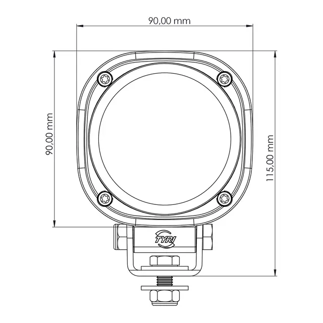 TYRI Arbeidslampe 0909 Symmetrisk 12V 