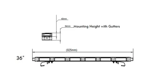 911 SIGNAL Lurker Led Varsellysbjelke Sort 920mm 