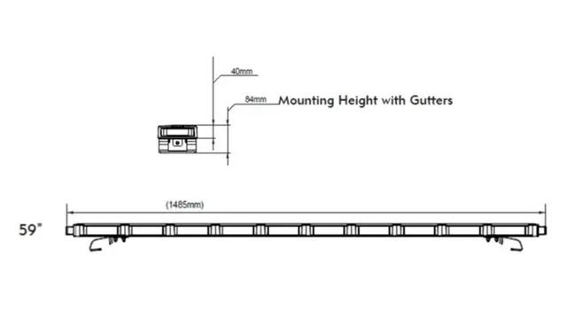 911 SIGNAL Lurker Led Varsellysbjelke Sort 1480mm 