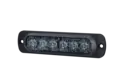 JULUEN ST6 6-LED varsellys flat sotet glass