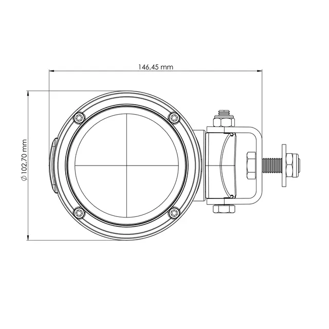 TYRI Arbeidslampe D10 Symmetrisk Høyre 12V 