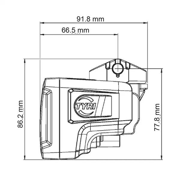 TYRI Arbeidslampe 0717 Long Range 12V 