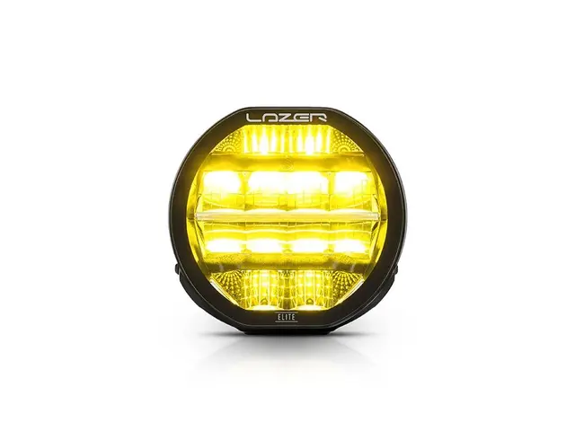 LAZER SENTINEL 7" ELITE YELLOW fjernlys gult lys, m/ parklys, ikke E-merket 