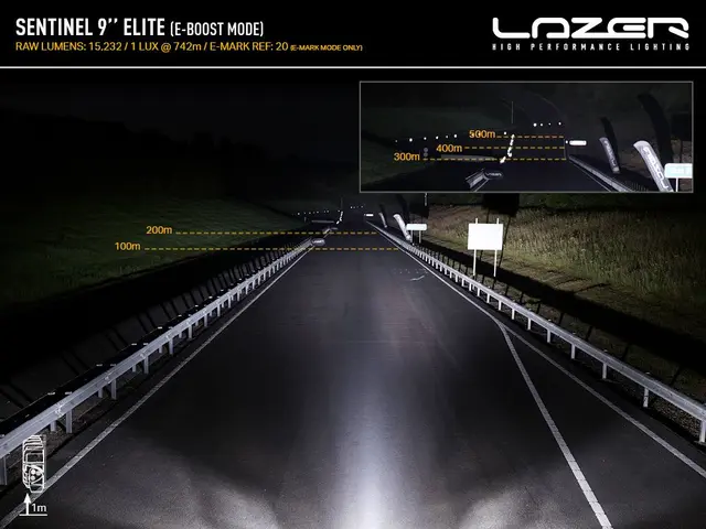 LAZER Sentinel 9" Elite sort Fjernlys m/parklys 