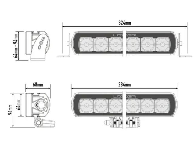 LAZER ST6EVO Ledbar 284 mm 