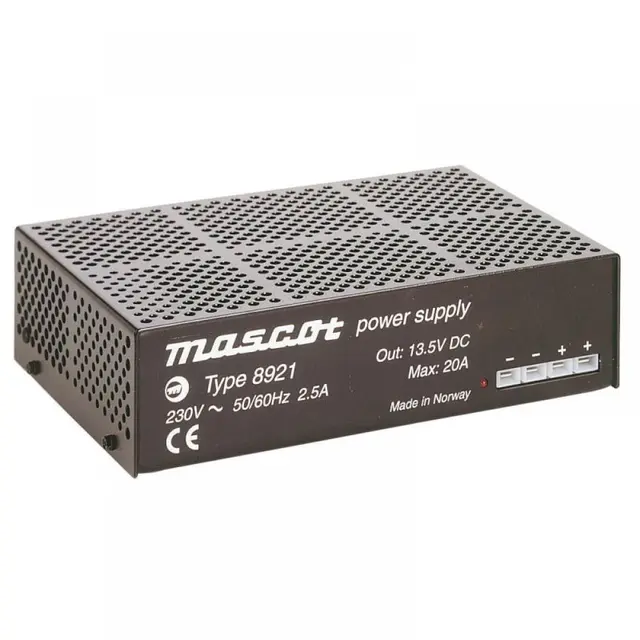 MASCOT omformer 230V til 24V, 12A for bruk på produktstativer og lign. 