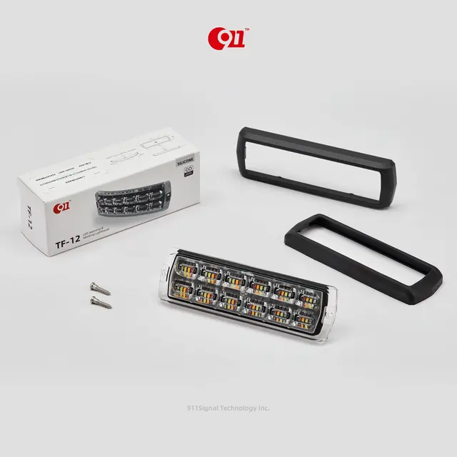 911 SIGNAL 12-Led varsellys silikon flex gul 