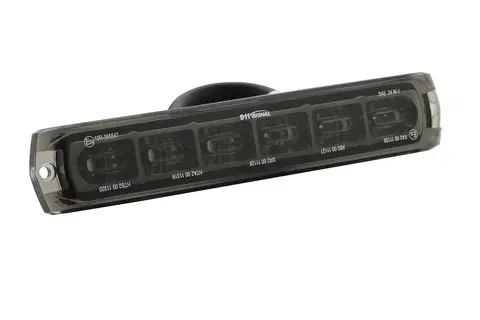 911 SIGNAL LED varsellys flex 6 LED silikon modul sotet farge 130mm