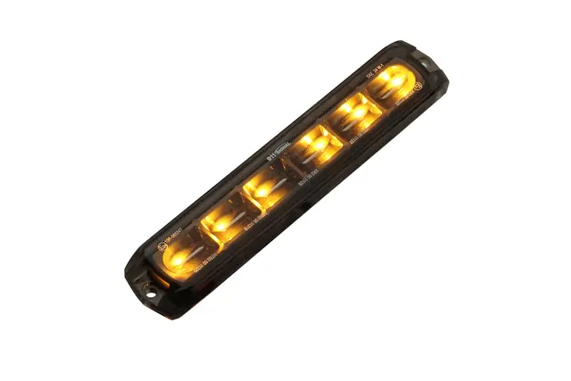 911 SIGNAL LED varsellys flex 6 LED silikon modul sotet farge 130mm 