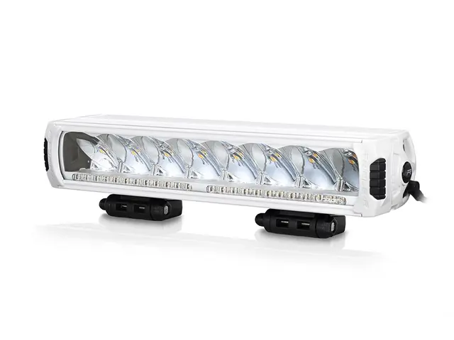 LAZER TR1000 LED-bar fjernl. m/varsellys 410mm, 8 LED, hvit utgave 