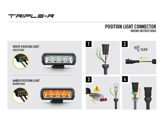 LAZER LED-bar 230mm, 4 LED fjernlys m/varsellys 