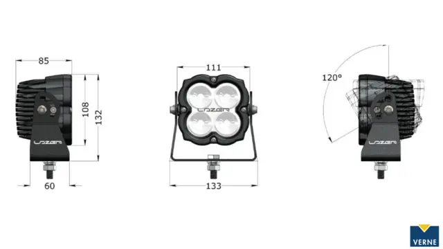 LAZER Utility 45w LED arbeidslys 4 LED, 4560 lumen 