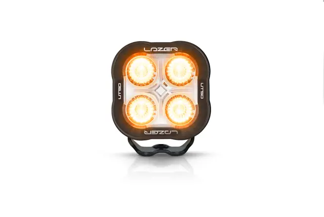 LAZER Utility 50W LED arbeidslys 4 LED, m/ varsellys og rødt baklys 