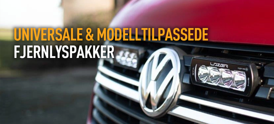 Universale og modellpassede fjernlyspakker - klikk her!
